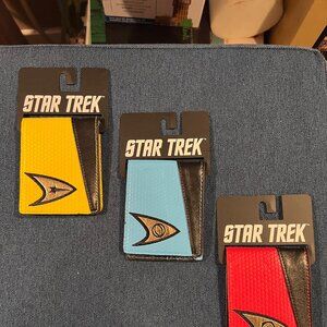Full Set of Star Trek Uniform Bi-Fold Wallets ALL 3 COLORS